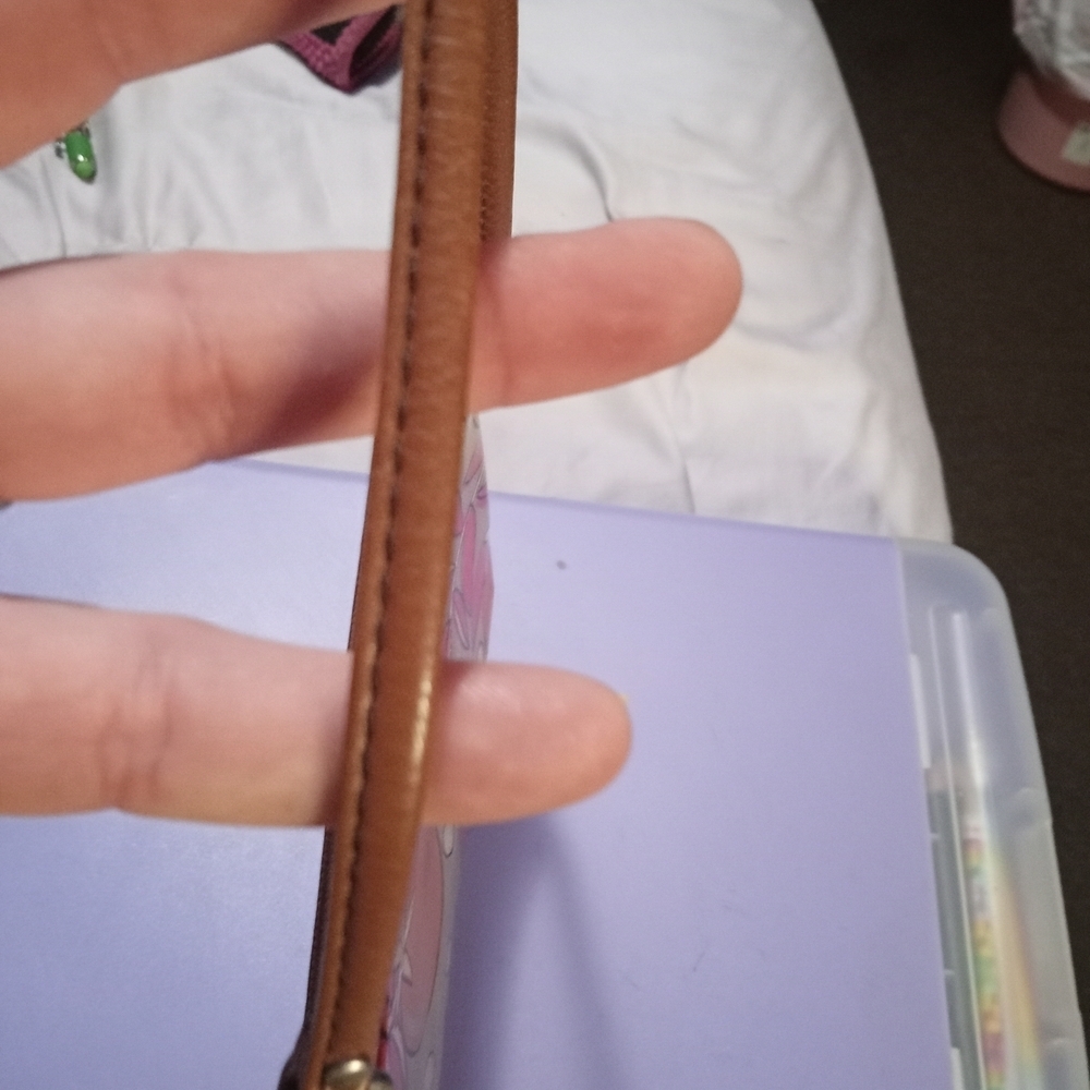 Fossil Orange and Pink Floral Wristlet - Picture 3 of 5